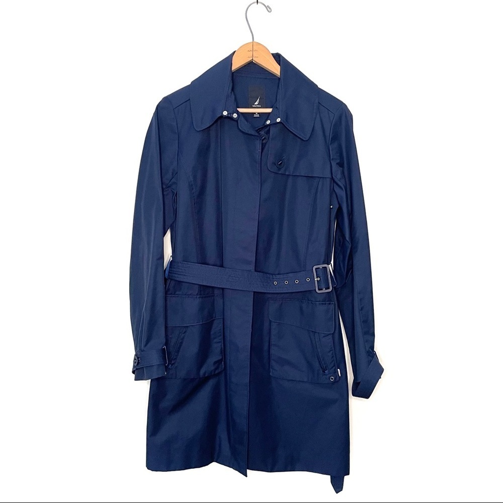 Nautica | Navy Blue Trench Coat